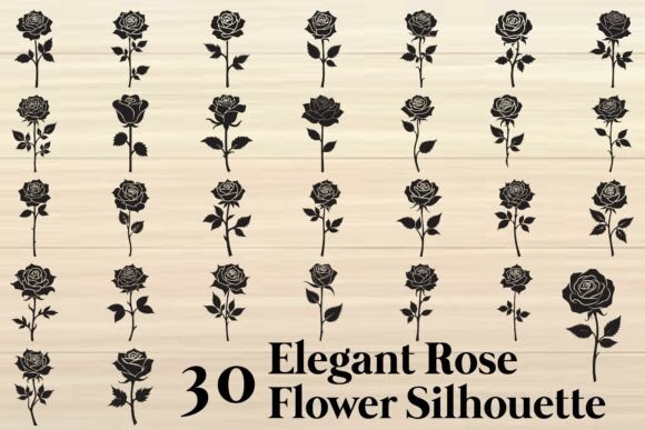 Elegant Rose Flower Silhouette Review