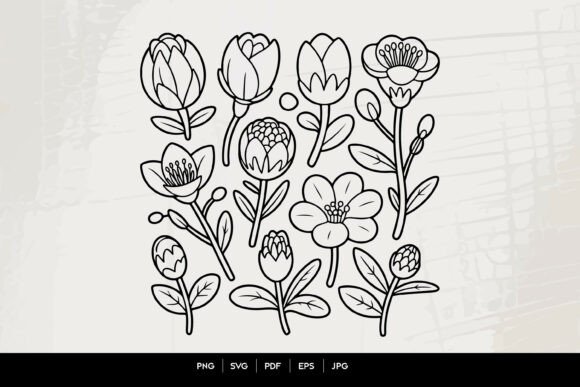 Floral Line Art Clipart Set: A Designer's Real-World Embroidery Review