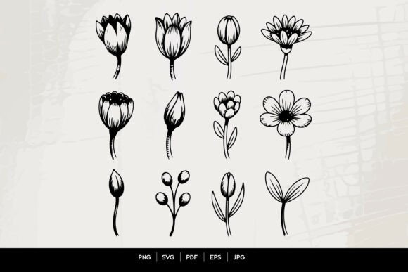 Minimal Floral Line Art Clipart Review