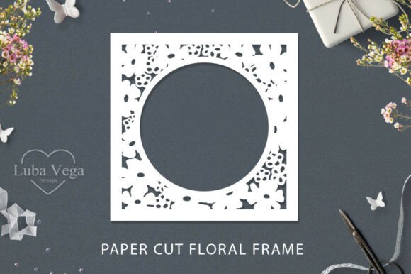 Paper Cut Floral Frame Cricut Square Review