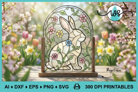Stained Glass Easter Bunny Floral Design Review