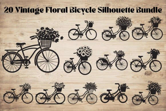 Vintage Floral Bicycle Silhouette Bundle Review